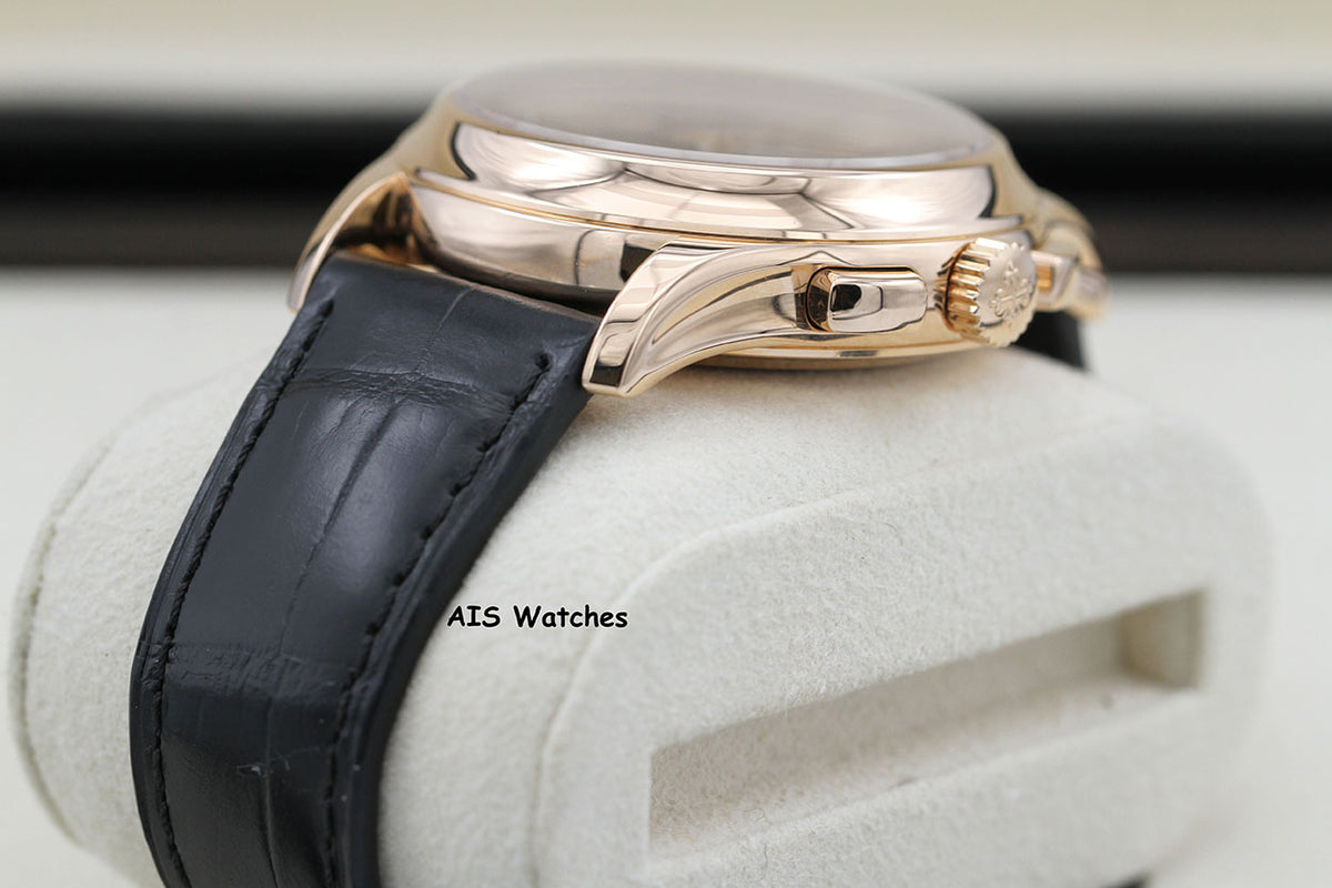 Patek Philippe Annual Calendar Chronograph 5905R Rose Gold Brown Dial Box & Papers