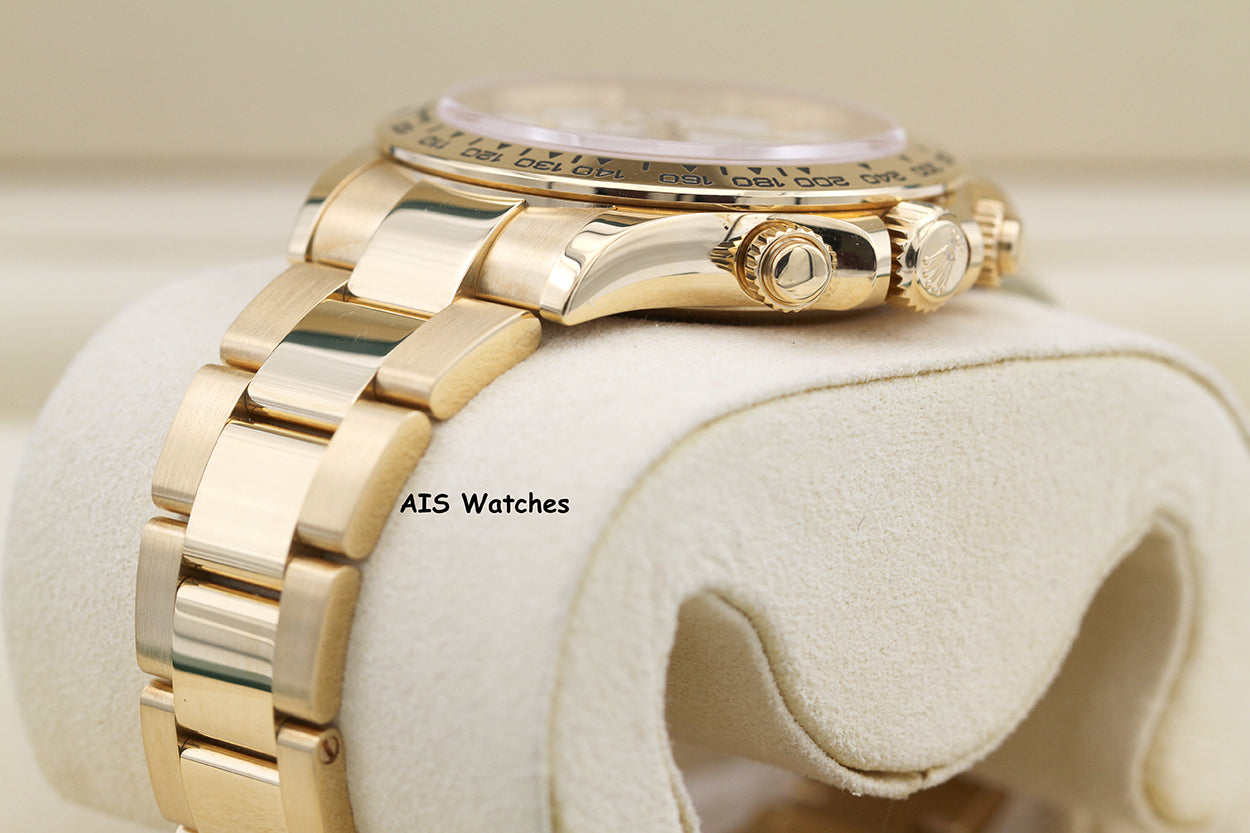 Rolex 116508 Daytona Cosmograph 18K Yellow Gold White Dial B&P