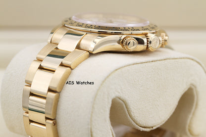 Rolex 116508 Daytona Cosmograph 18K Yellow Gold White Dial B&P