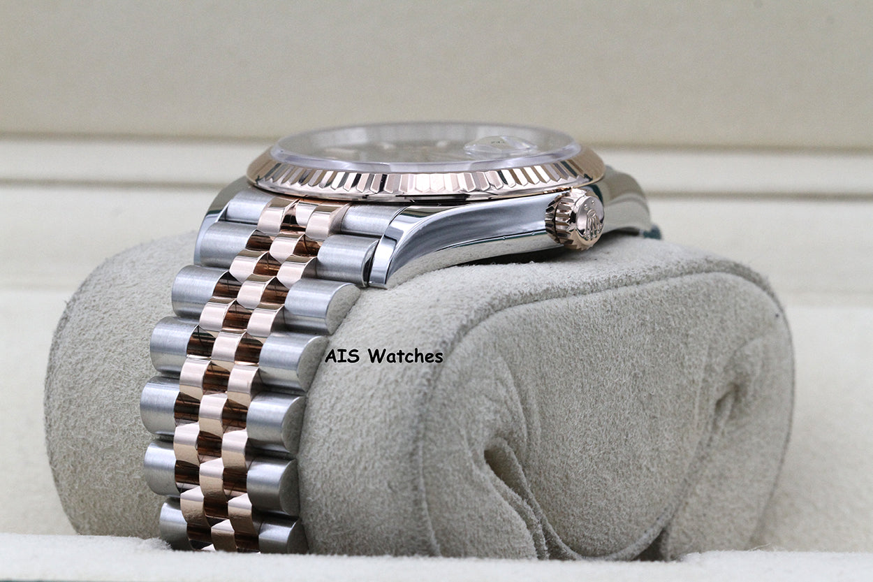Rolex 126231 DateJust 36MM 18K RG/SS Rhodium Stick Dial Jubilee Bracelet B&P