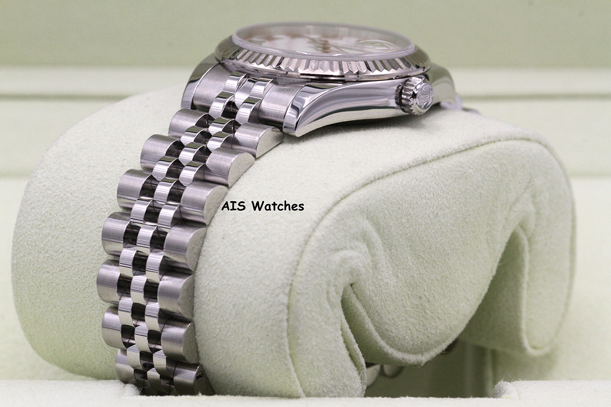 Rolex Ladies DateJust 178274 White Roman Dial 31MM Jubilee B&P