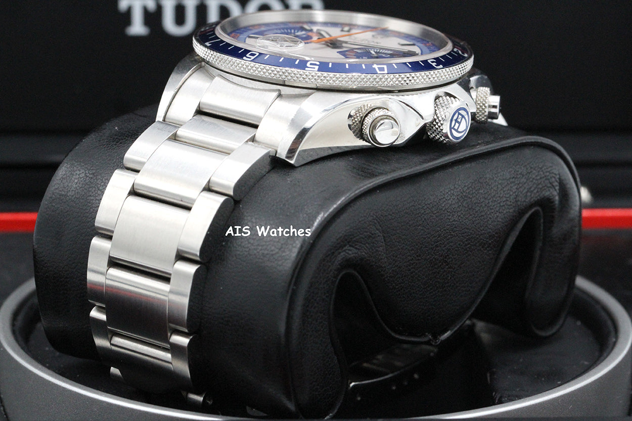 Tudor 70330B Heritage Chrono Blue Stainless Steel 42MM Box & Papers
