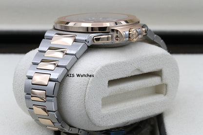 Patek Philippe Nautilus 5980/1AR Chronograph 18K Rose Gold / Stainless Steel Blue Dial Box & Papers