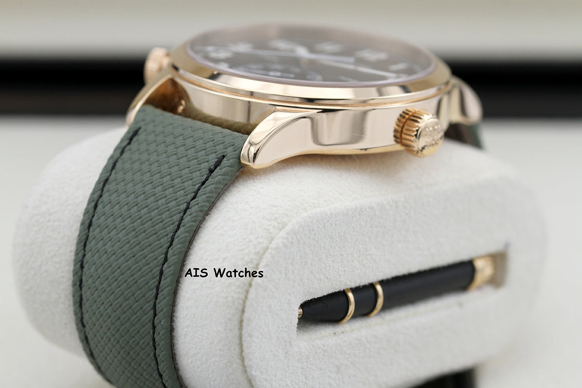 Patek Philippe 5524R Calatrava Pilot Travel Time Rose Gold Brown Dial 42MM Box & Paper
