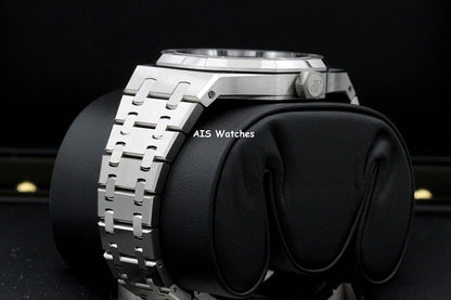 BNIB Audemars Piguet 15550ST Royal Oak Ice Blue Dial 37MM Box & Papers