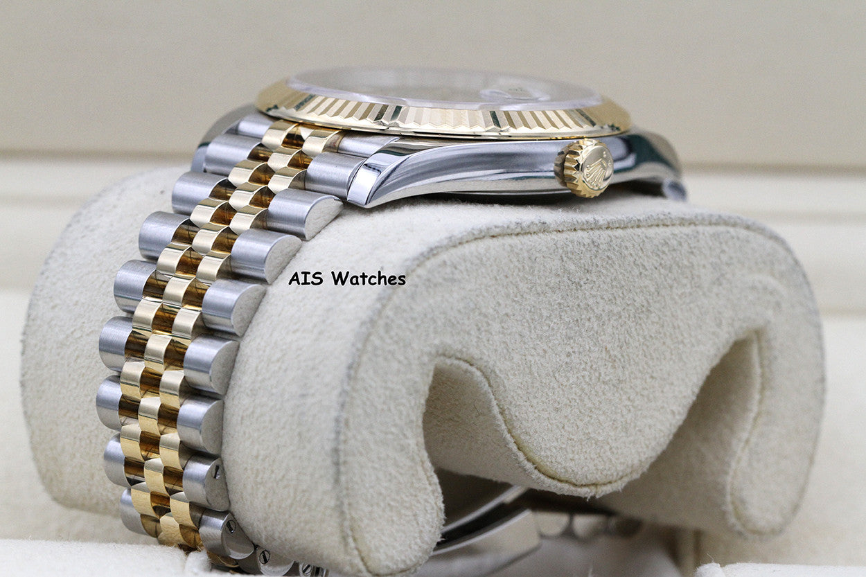 Rolex 126333 DateJust 41MM 18K YG/SS Slate Roman / Wimbeldon Dial Jubilee Bracelet B&P
