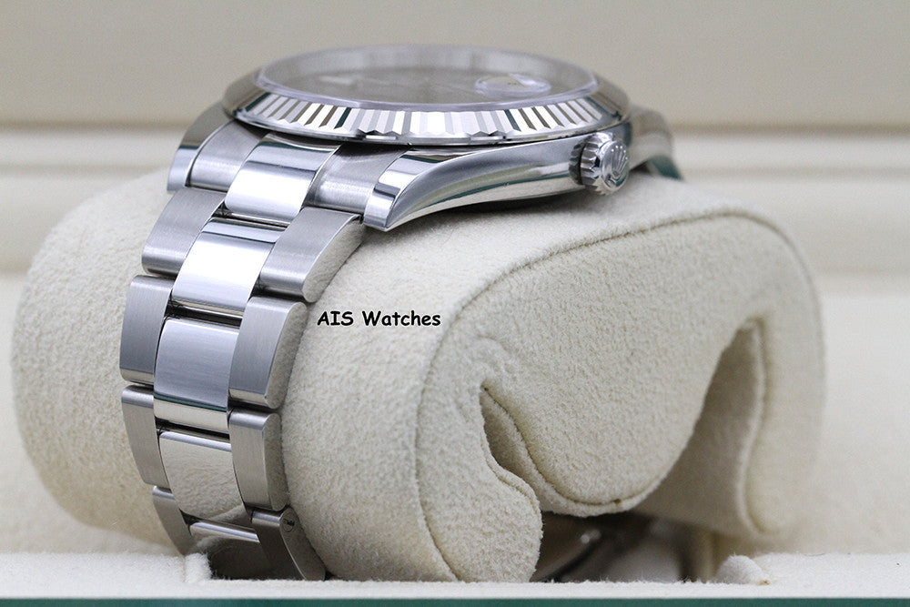 BNIB Rolex Datejust 41MM 126334 Wimbledon Slate Roman Dial Oyster Box & Papers