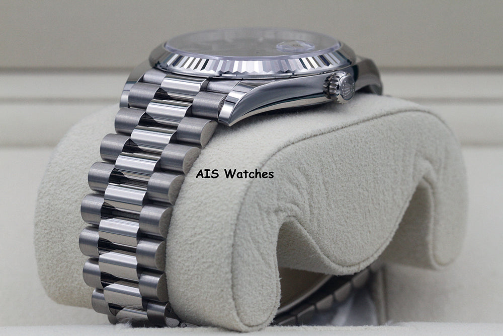 BNIB Rolex 228239 DayDate 40MM DD40 White Gold Black Stick Dial