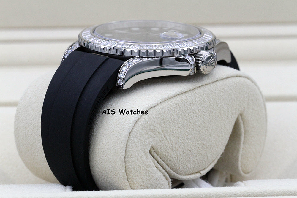 BNIB Rolex Yachtmaster 226679TBR Baguette Diamonds White Gold OysterFlex 42MM
