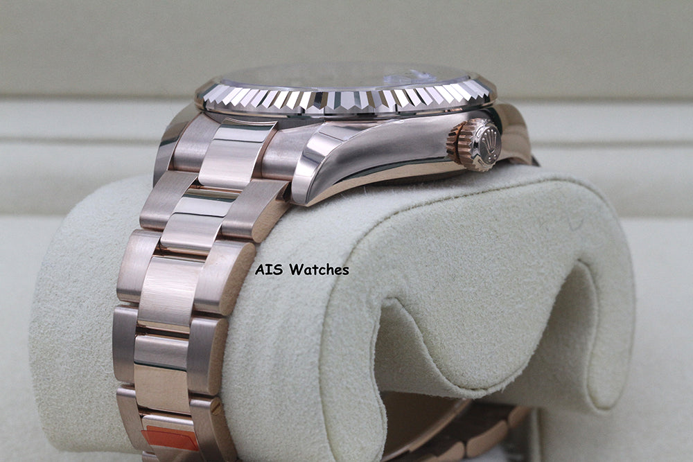 Rolex 326935 Sky-Dweller 18K Rose Gold Rhodium Dial Box & Papers