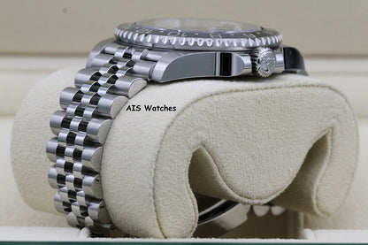 BNIB Rolex GMT Master II 126710GRNR Jubilee Black / Grey Bezel Bruce Wayne B&P