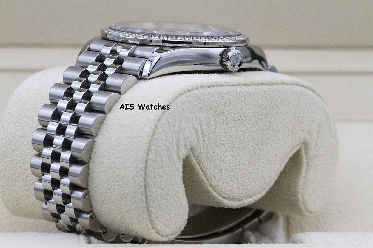 Rolex Datejust 36MM 126284RBR Diamond Bezel Jubilee Palm Green Dial B&P