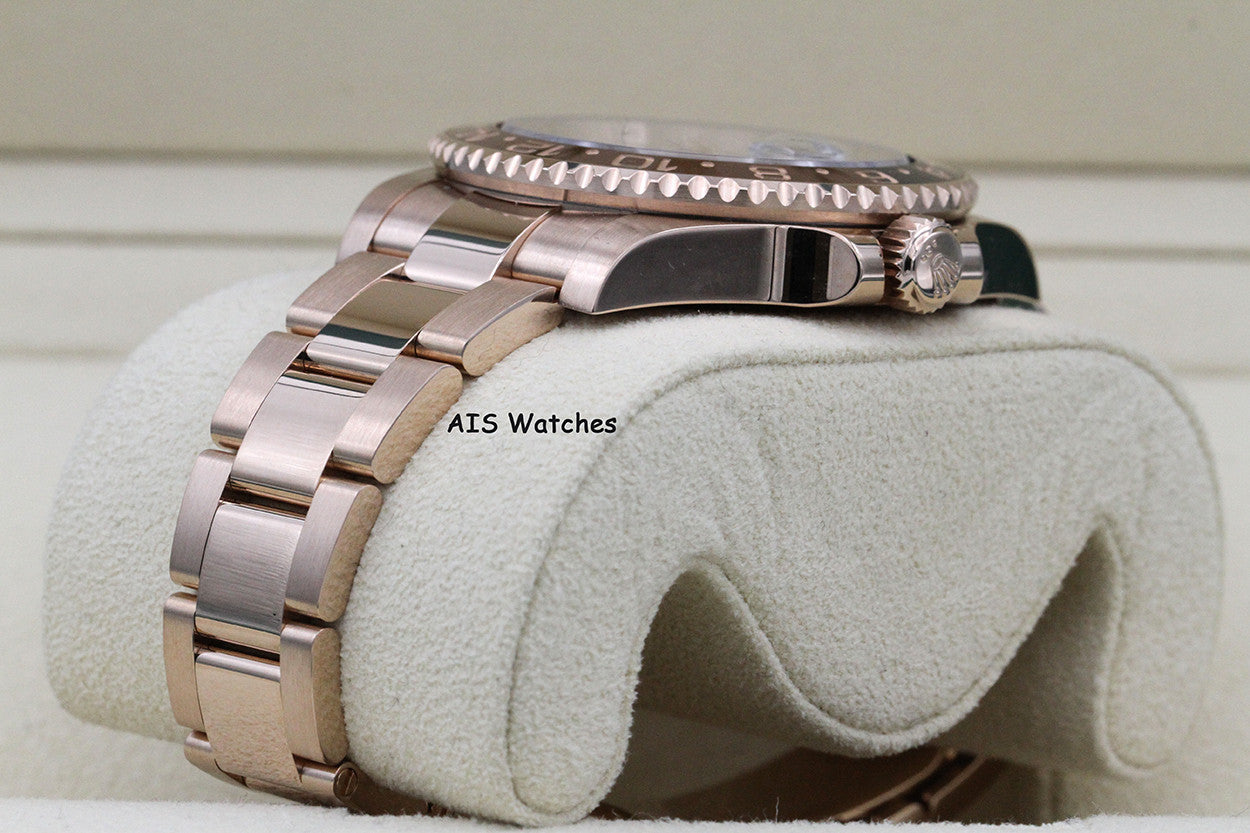 Rolex 126715 CHNR GMT Master II 18K Rose Gold RootBeer Ceramic 2023 Box & Papers