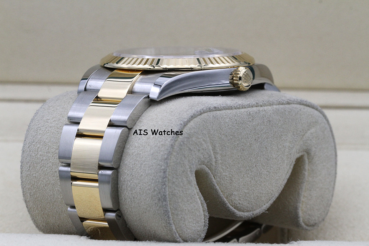 Rolex 126333 DateJust 41MM 18K YG/SS Slate Roman Wimbeldon Dial Oyster B&P