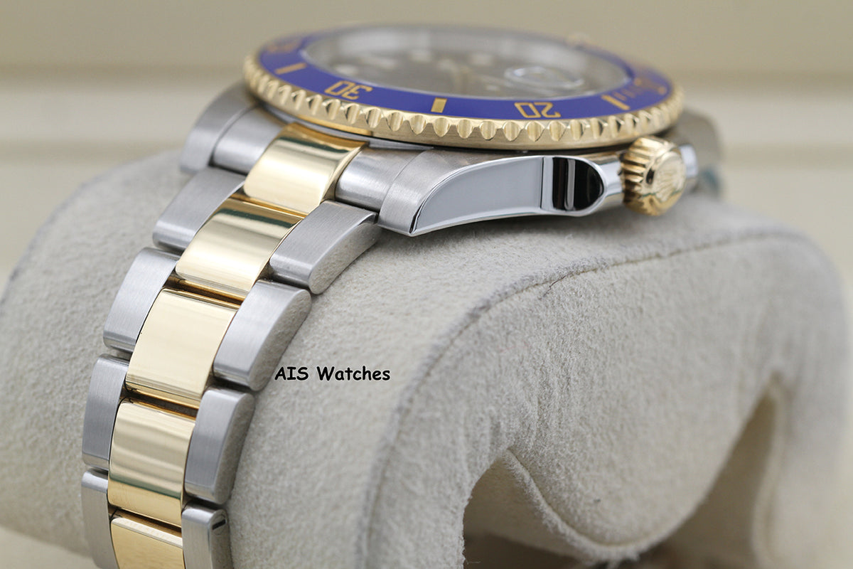 Rolex Submariner 18K YG/SS 116613LB SunBurst Blue Dial Ceramic 40MM 2018 B&P