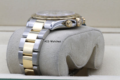 Rolex Daytona 116523 18K YG / SS White Dial F Serial