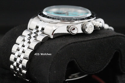 Tudor 79360N Black Bay Chronograph 41MM Flamingo Blue Dial SS Jubilee Bracelet B&P
