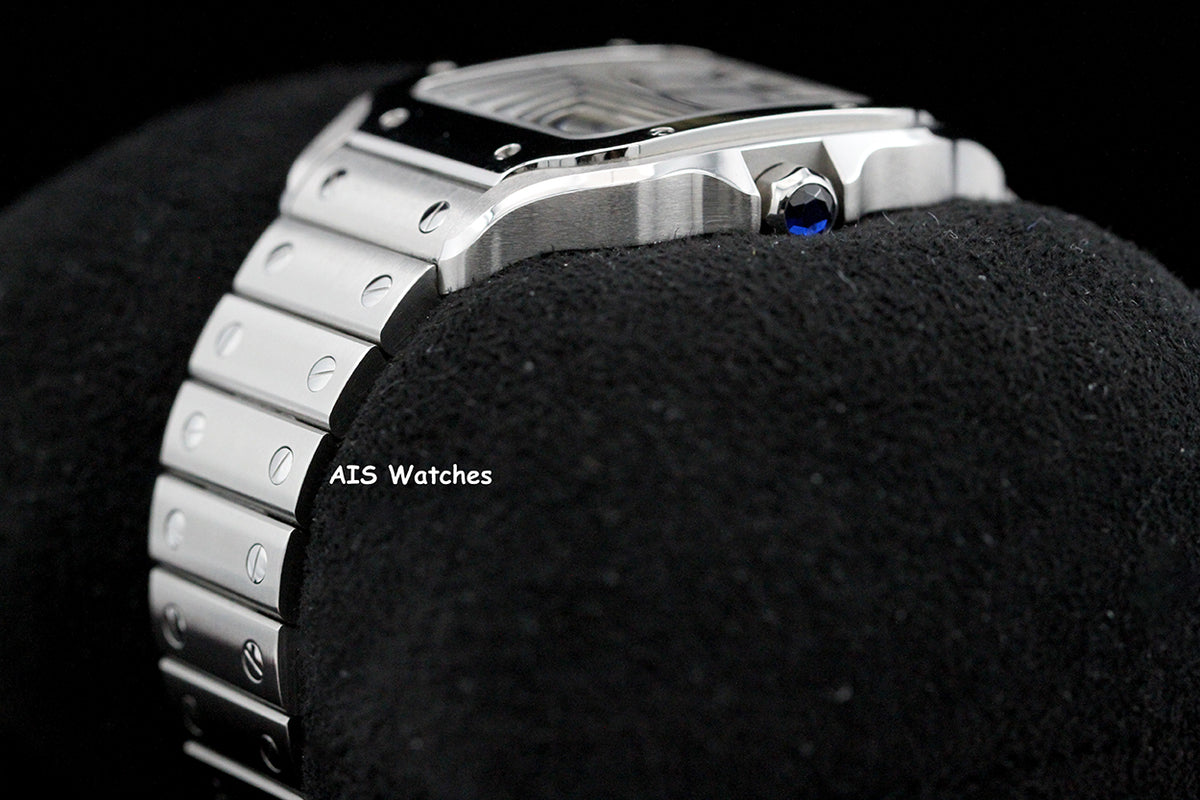 Cartier Santos De Cartier Medium Steel WSSA0029 Silver Dial 35.1MM Box & Papers