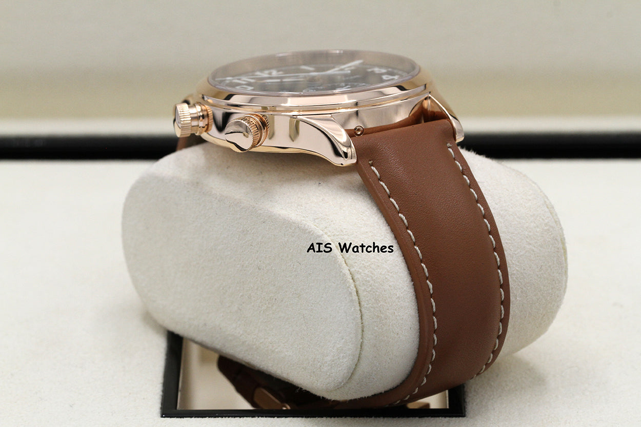 Patek Philippe 5524R Calatrava Pilot Travel Time Rose Gold Brown Dial 42MM Box & Paper
