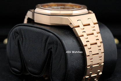 Audemars Piguet 26315OR Royal Oak Chronograph Pink Gold Silver Dial 38MM Box & Papers