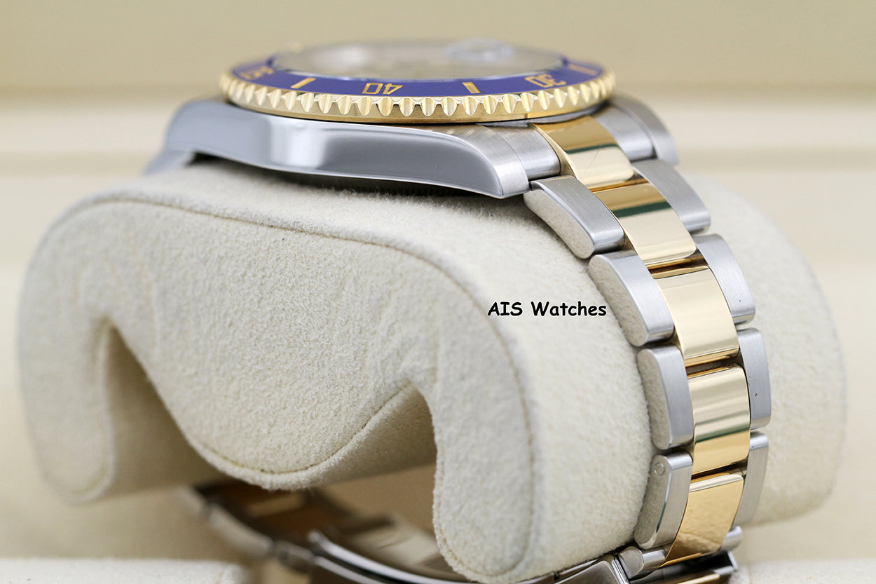 Rolex Submariner 18K YG/SS 116613LB SunBurst Blue Dial Ceramic 40MM 2019 B&P