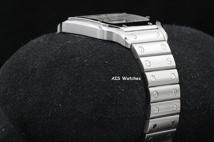 Cartier Santos De Cartier Medium Steel WSSA0029 White Dial 35.1MM Box & Papers