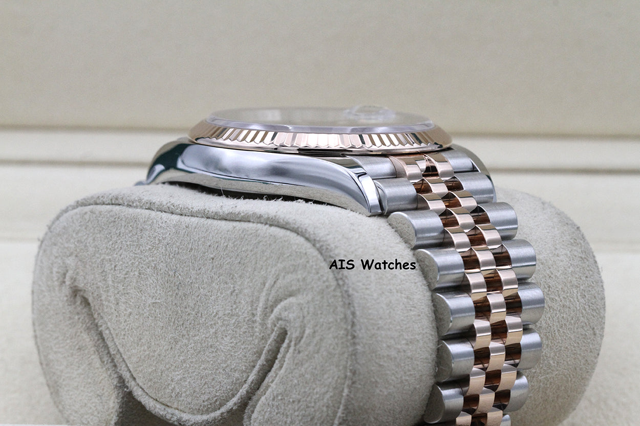 Rolex 126231 DateJust 36MM 18K RG/SS Rhodium Stick Dial Jubilee Bracelet B&P