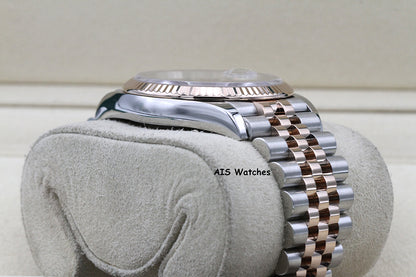 Rolex 126231 DateJust 36MM 18K RG/SS Rhodium Stick Dial Jubilee Bracelet B&P