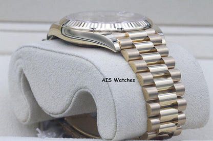 BNIB Rolex 228238 DayDate 40MM DD40 Yellow Gold Champagne Baguette Diamond Dial