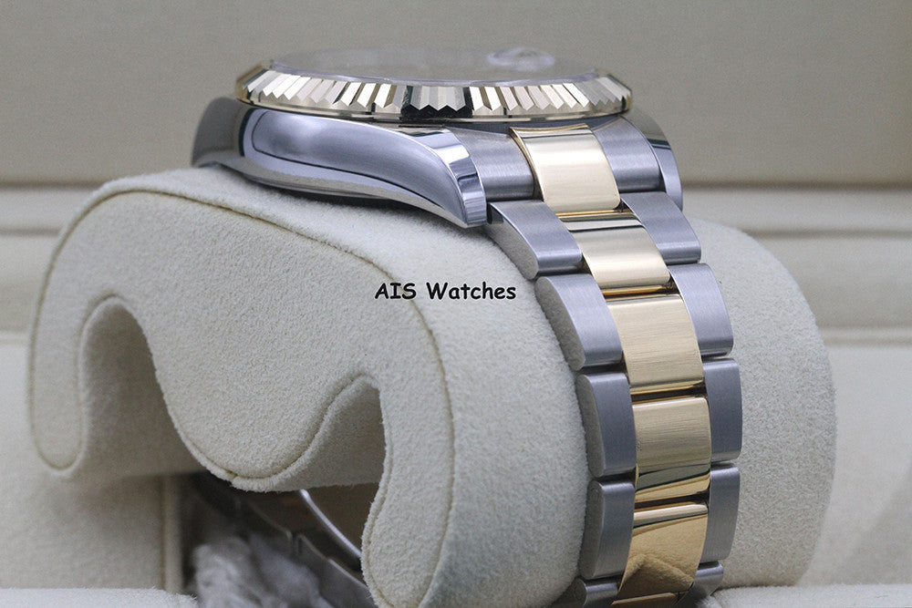 Rolex 326933 Sky-Dweller 18K Yellow Gold / SS Oyster Champagne Dial B&P