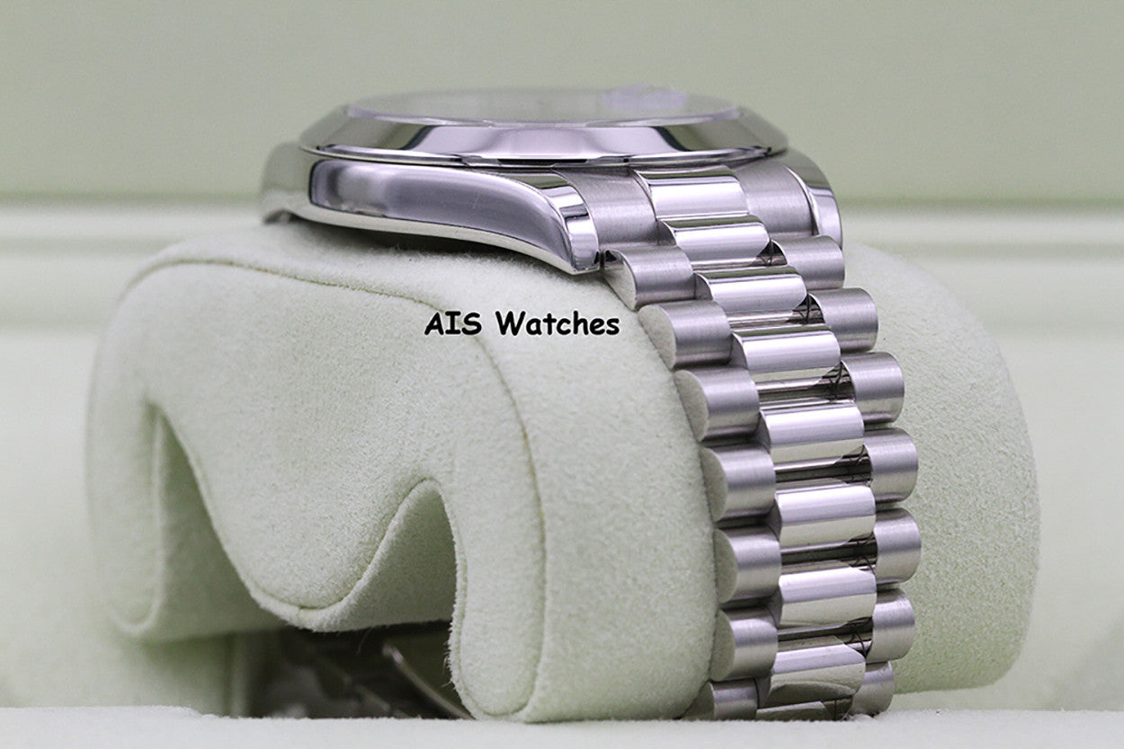 Rolex 218206 Platinum DayDate II 41MM DD2 Glacier Ice Blue Diamond Dial Box & Paper