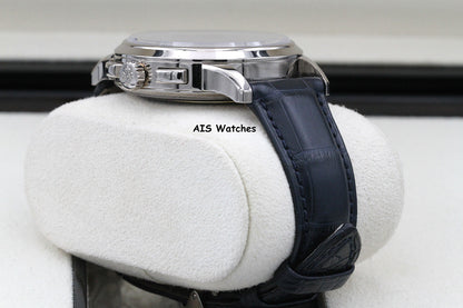 Patek Philippe 5930G World Time Chronograph White Gold Blue Dial Box & Paper
