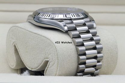 BNIB Rolex 228239 DayDate 40MM DD40 18K White Gold Olive Green Roman Dial B&P