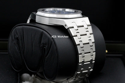 BNIB Audemars Piguet 15550ST Royal Oak Ice Blue Dial 37MM Box & Papers