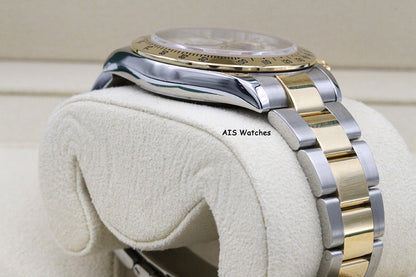 Rolex Daytona 116523 18K YG / SS Panda Arabic Racing Dial Box & Papers