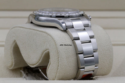 BNIB Rolex 116576TBR Platinum Daytona Cosmograph Ice Blue Arabic Dial Baguette Diamond Bezel B&P