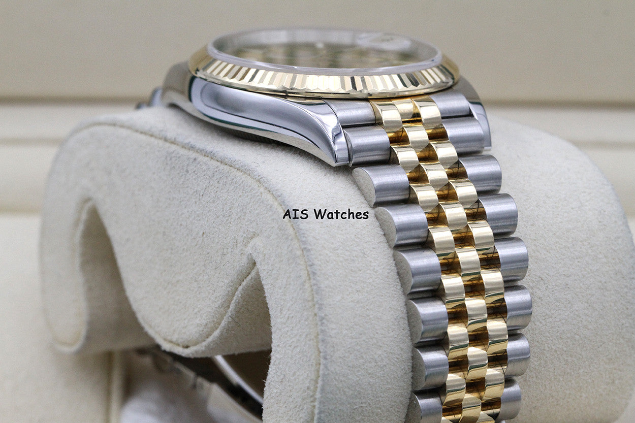 Rolex 126233 DateJust 36MM 18K YG/SS Champagne Stick Dial Jubilee Bracelet B&P