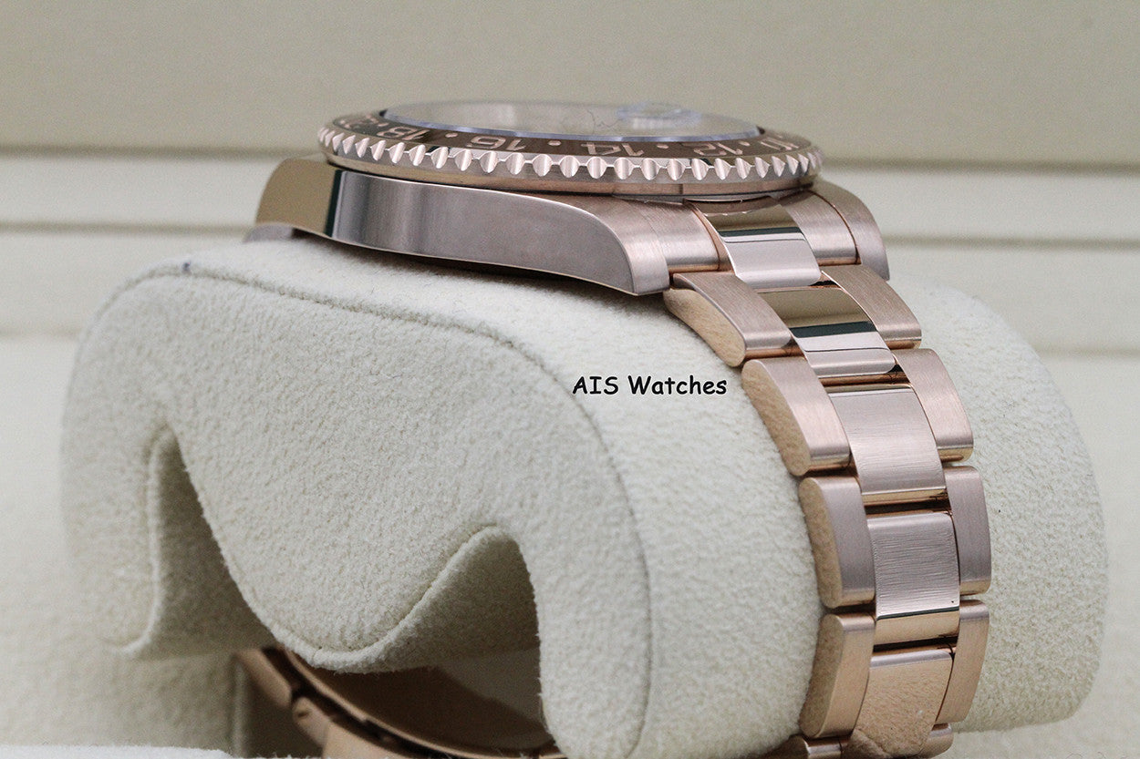 Rolex 126715 CHNR GMT Master II 18K Rose Gold RootBeer Ceramic 2023 Box & Papers