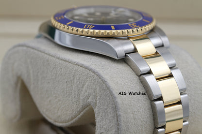 Rolex Submariner 18K YG/SS 116613LB SunBurst Blue Dial Ceramic 40MM 2018 B&P