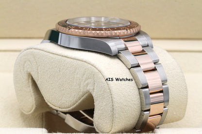 Rolex 126711 CHNR GMT Master II 18K Rose Gold / SS RootBeer Ceramic B&P