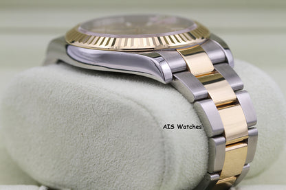 Rolex 116333 DateJust II 18K YG/SS Slate Champagne Stick Dial Oyster Rolex CPO
