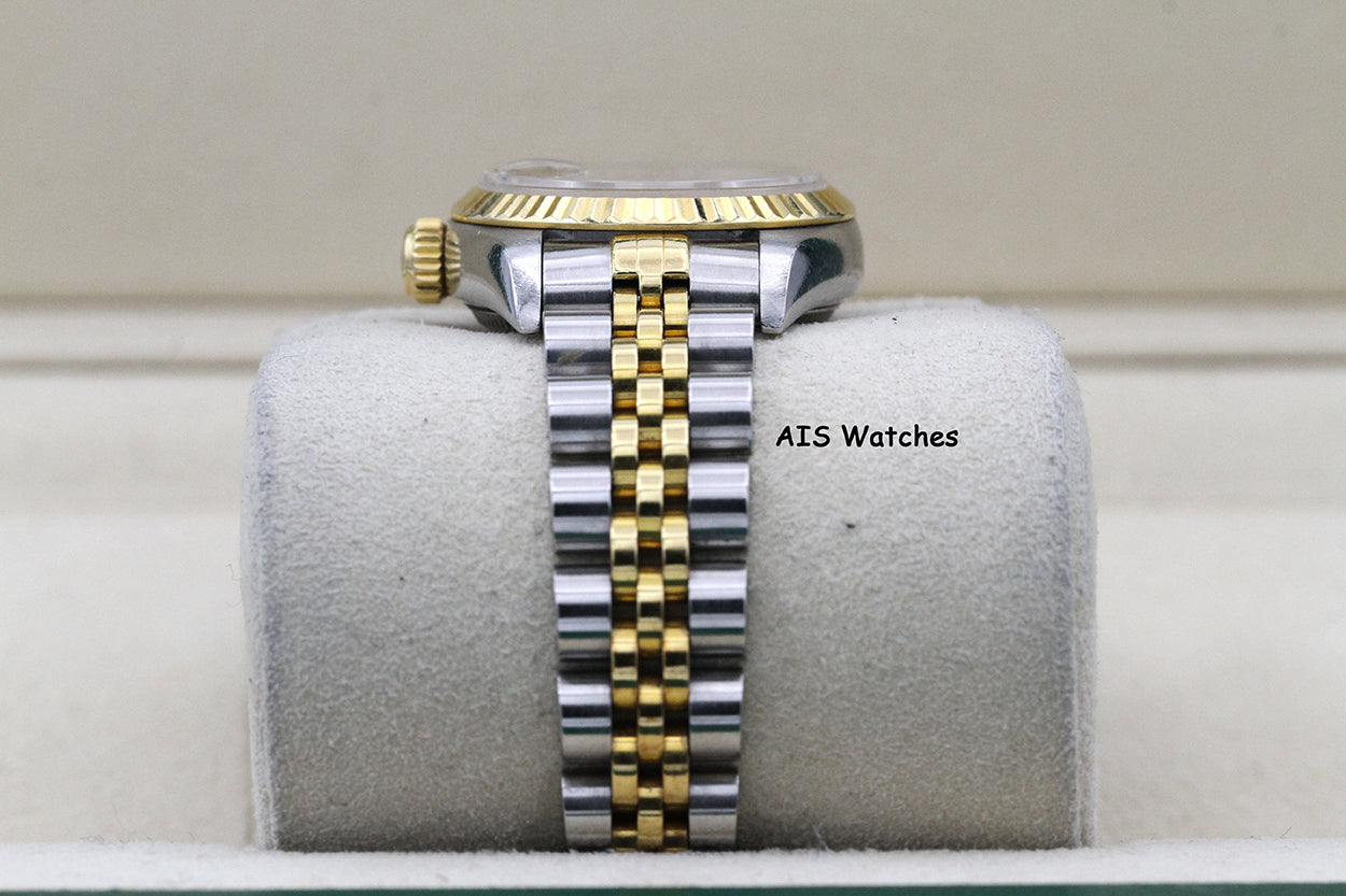 Rolex Ladies Two-Tone DateJust 69173 Champagne Dial 26MM S Serial - 1995 with Papers