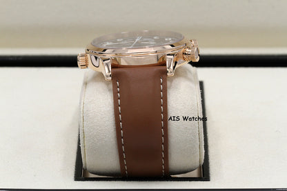 Patek Philippe 5524R Calatrava Pilot Travel Time Rose Gold Brown Dial 42MM Box & Paper