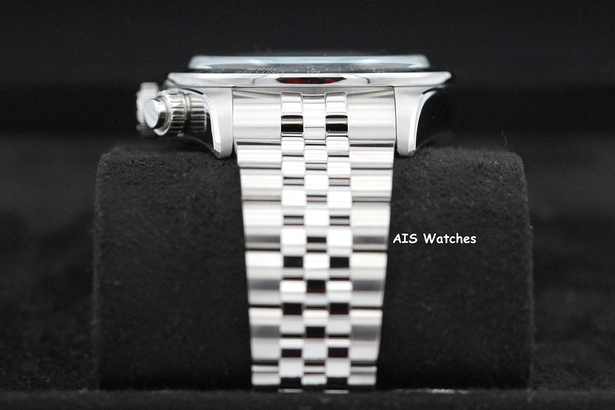 Tudor 79360N Black Bay Chronograph 41MM Flamingo Blue Dial SS Jubilee Bracelet B&P
