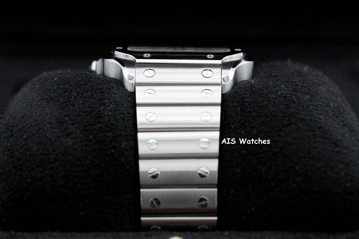 Cartier Santos De Cartier Medium Steel WSSA0029 Silver Dial 35.1MM Box & Papers