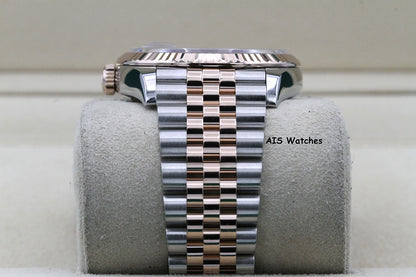 Rolex 126231 DateJust 36MM 18K RG/SS Rhodium Stick Dial Jubilee Bracelet B&P