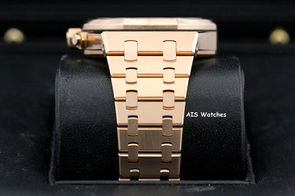 Audemars Piguet 26315OR Royal Oak Chronograph Pink Gold Silver Dial 38MM Box & Papers