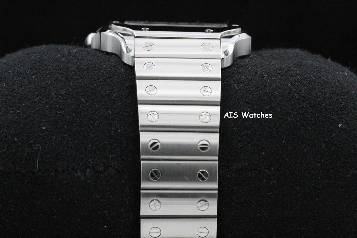 Cartier Santos De Cartier Medium Steel WSSA0029 White Dial 35.1MM Box & Papers