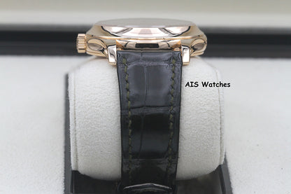 BNIB Patek Philippe Annual Calendar 5205R Rose Gold Green Dial Box & Papers