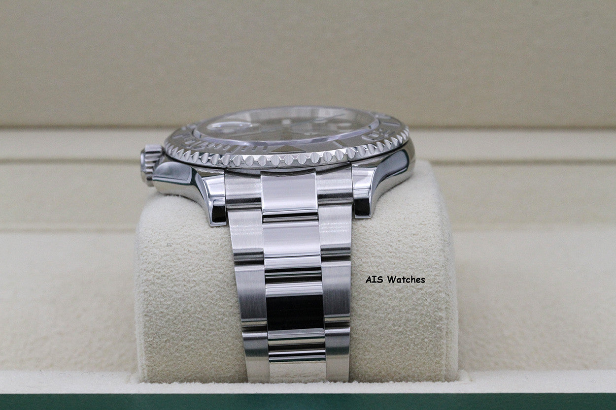 Rolex YachtMaster 116622 Dark Rhodium Dial Platinum Bezel 2018 Box & Papers